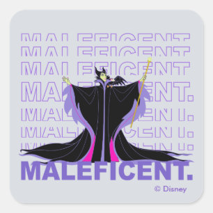 Sticker Carré Maléfique   En texte violet