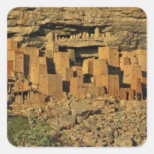Sticker Carré MALI, les terres des Dogons. Tellem malien traditi