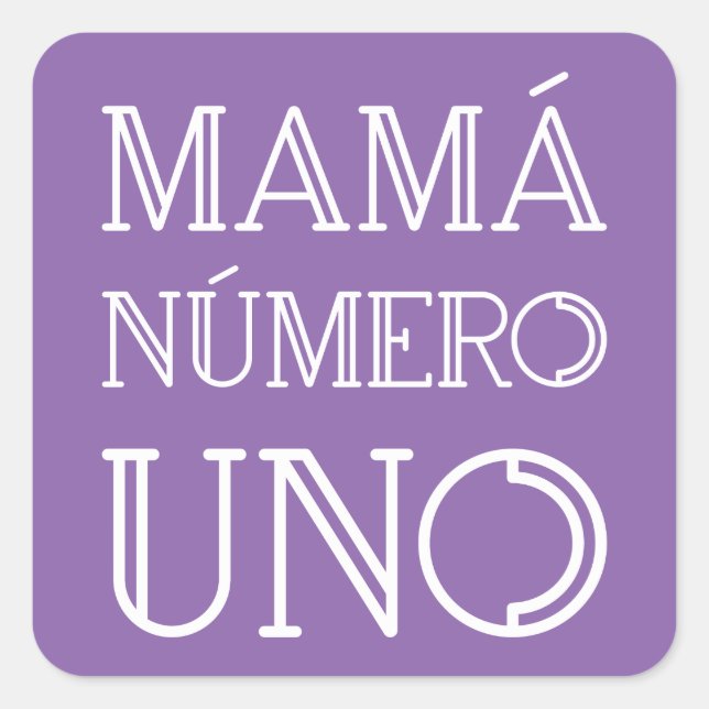 Sticker Carré Mamá Número Uno Police géométrique moderne sur Vio (Devant)