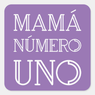 Sticker Carré Mamá Número Uno Police géométrique moderne sur Vio