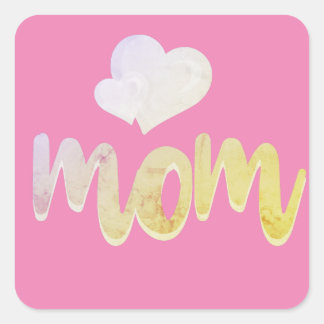 Sticker Carré Maman - Coeur