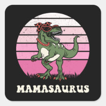 Mamasaurus Dinosaure drôle sur Couleur Rose couche