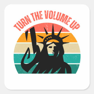 Sticker Carré Mamdani Turn The Volume Up New York Mayor