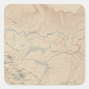 Sticker Carré Mammoth Hot Springs et proximité 2