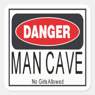Sticker Carré ManCave Danger
