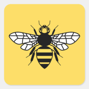 Sticker Carré Manchester Bee