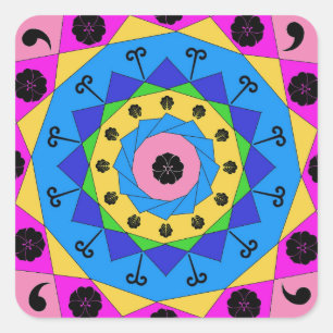 Sticker Carré Mandala