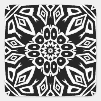 Sticker Carré Mandala de minuit