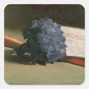 Sticker Carré Manet   Bouquet de Violets, 1872