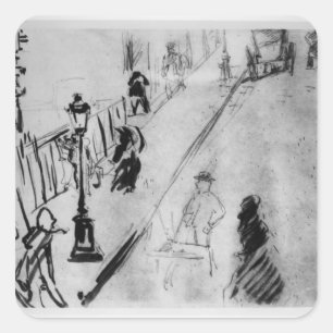 Sticker Carré Manet Rue Mosnier, c.1878