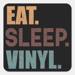 Sticker Carré Manger. Dormir. Vinyl.