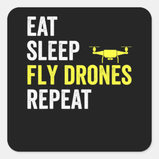Sticker Carré Mangez des drones de drones de drones de drones de
