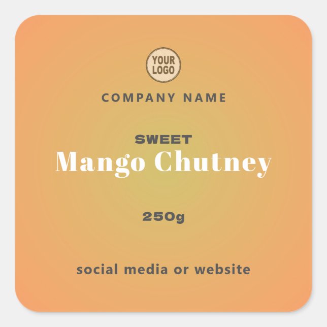 Sticker Carré Mango Chutney (Devant)
