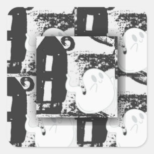 Sticker Carré Manoir Ghomajorité : Tapisserie en Carrelage noir 