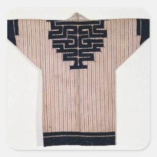 Sticker Carré Manteau Ainu, 19ème siècle