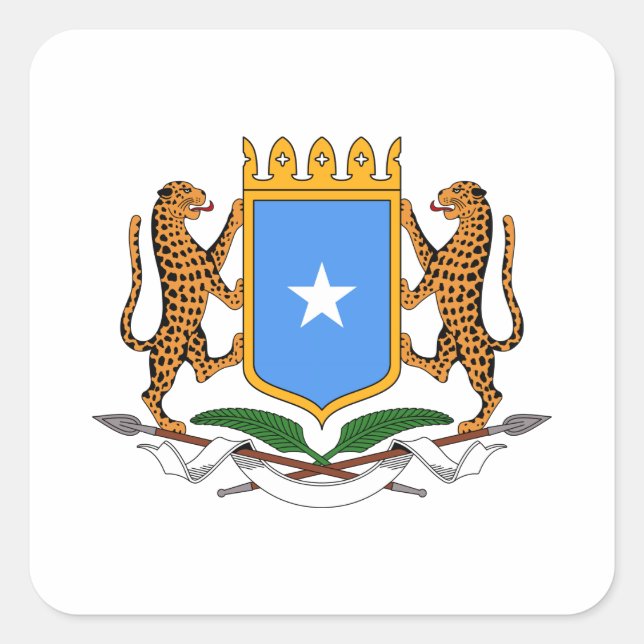 Sticker Carré Manteau de la Somalie des bras (Devant)
