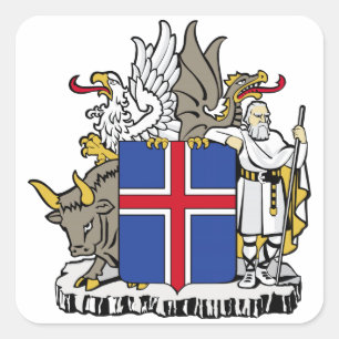 Sticker Carré Manteau de l'Islande des bras