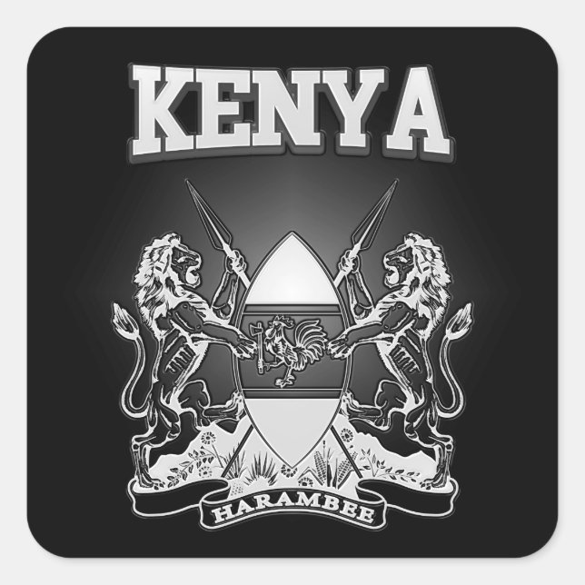 Sticker Carré Manteau du Kenya des bras (Devant)