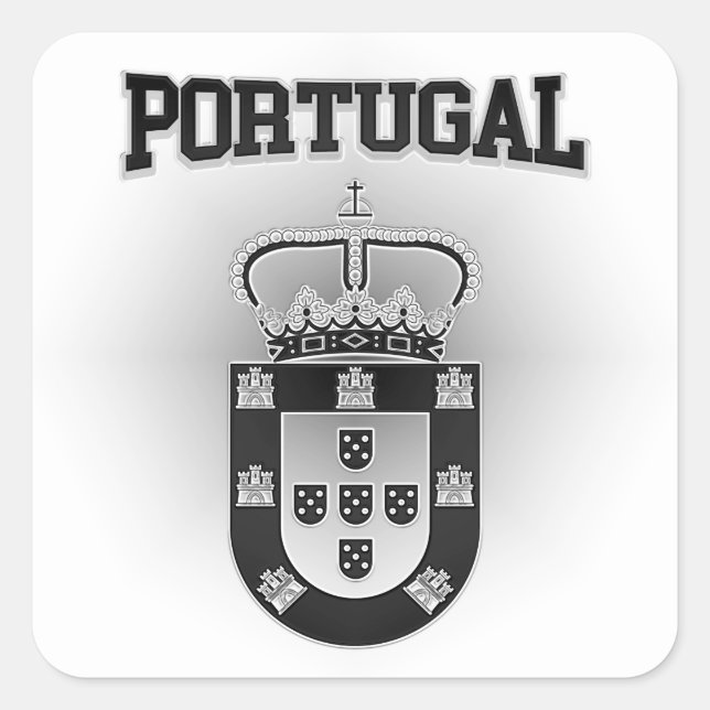 Sticker Carré Manteau du Portugal des bras (Devant)