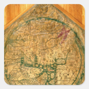 Sticker Carré Mappa Mundi, c.1290