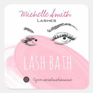 Sticker Carré Maquillage Artiste Lashes Brosses Black Rose Lash 