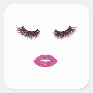 Sticker Carré Maquillage avec effet parties scintillant
