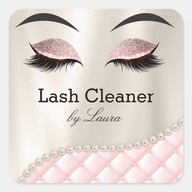 Sticker Carré Maquillage Lash Lash Lash Nettoyant Eyebrow Tufé (Devant)