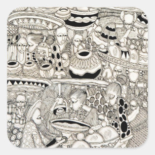 Sticker Carré Marché