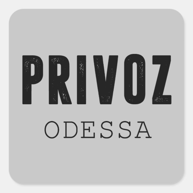 Sticker Carré Marché de Privoz Odesa (Devant)