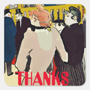 Sticker Carré Marche des femmes françaises, ajouter du texte, St