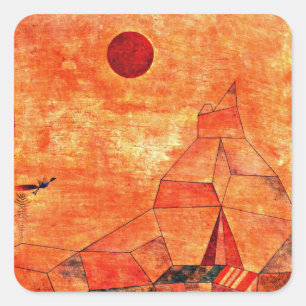 Sticker Carré Marchen, peinture colorée de Paul Klee