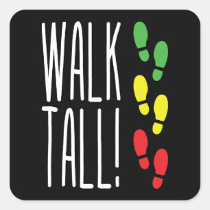 Sticker Carré Marcher Haut