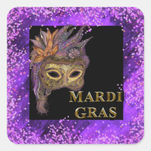 Sticker Carré Mardi Gras