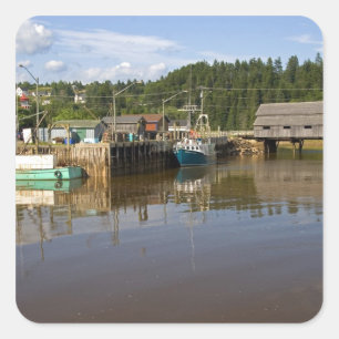 Sticker Carré Marée intermédiaire dans la baie de Fundy à St.