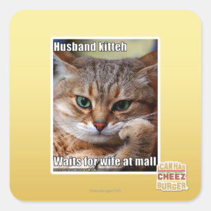 Sticker Carré Mari Kitteh