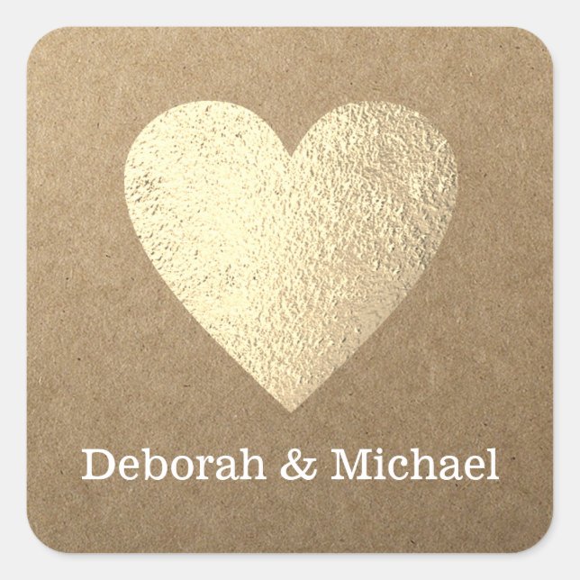 Sticker Carré mariage amoureux (Devant)