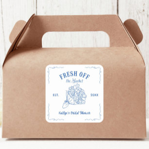 Sticker Carré Mariage Blue Fraîchement Sorti du Marché