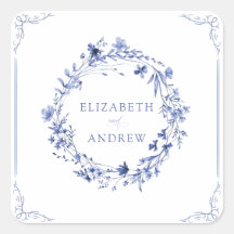 Mariage Couronne Florale Calligraphie Formel Éléga