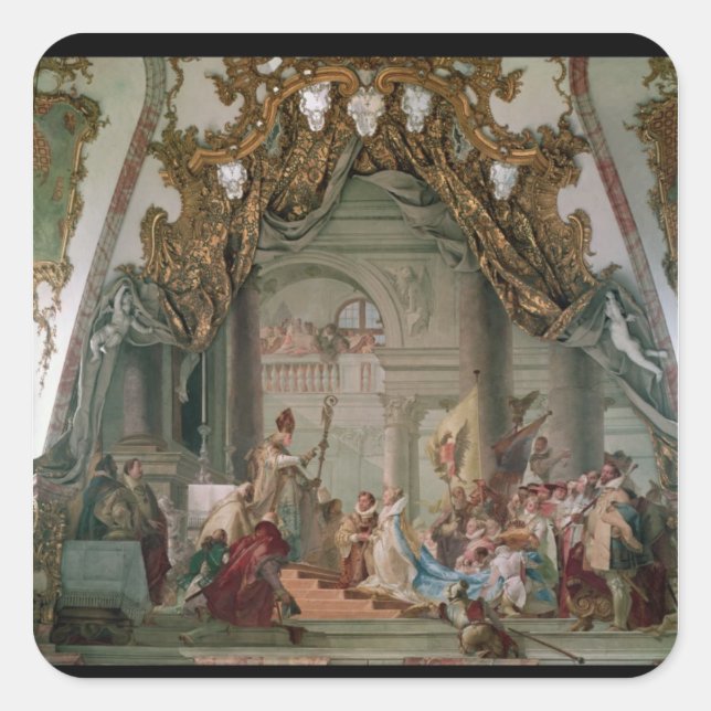 Sticker Carré Mariage de Frederick I Barbarossa (Devant)