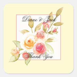 Sticker Carré Mariage de la fête du jardin