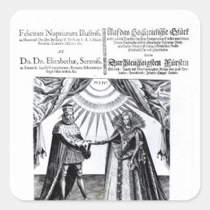 Sticker Carré Mariage de la princesse Elizabeth