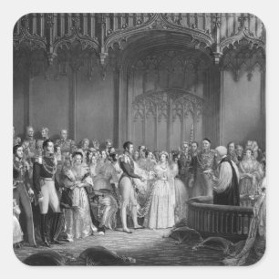 Sticker Carré Mariage de la reine Victoria et du prince Albert