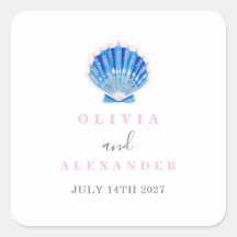 Mariage de plage côtière coquillage