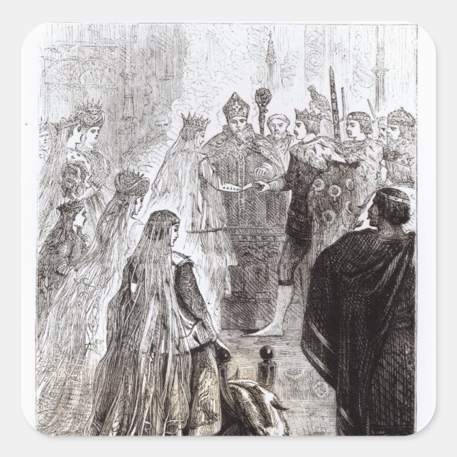 Sticker Carré Mariage d'Edward II et d'Isabelle de France (Devant)