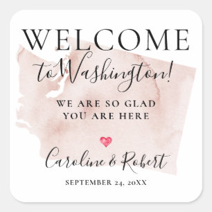 Sticker Carré Mariage Destination Bienvenue Les Clients Privilég