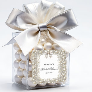 Sticker Carré Mariage Diamants et Perles