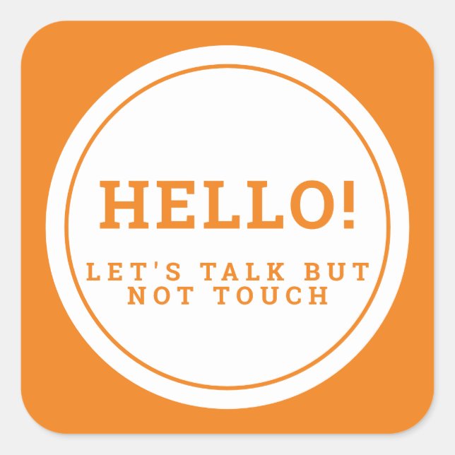 Sticker Carré Mariage distance sociale accueil amber hello (Devant)