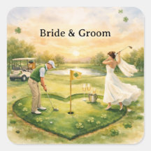 Mariage Golf Chanceux en Amour Thème de la Saint-P