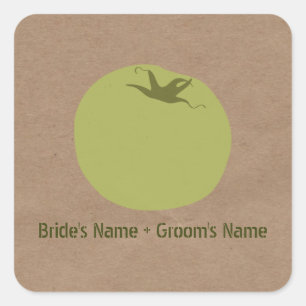 Sticker Carré Mariage inspiré par le marché agricole   Tomate ve