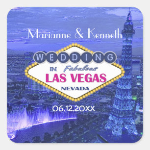 Sticker Carré Mariage Las Vegas